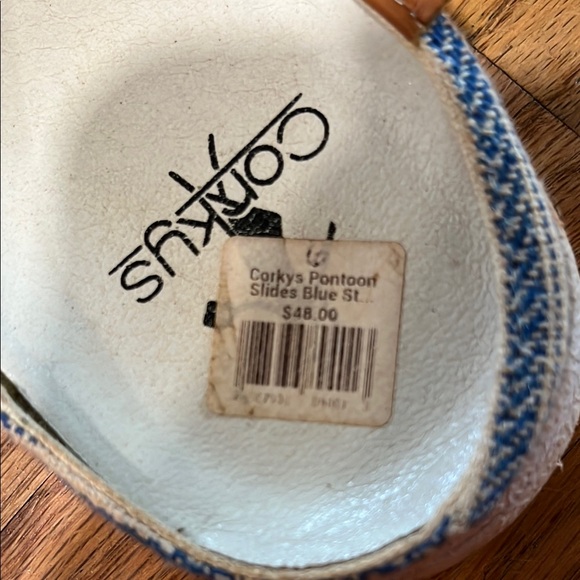 Corkys pontoon Striped Blue and white slides - Picture 7 of 7